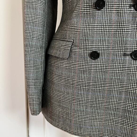 Vintage 70s Regent for Wallachs Wool Glen Plaid Double Breasted Blazer Womens 10 - Picture 2 of 10